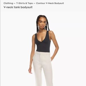 Babaton Aritzia Contour V-Neck Bodysuit
